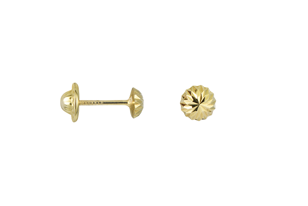 Pendiente plata 925 punta diamantada 4mm