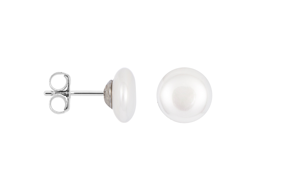 Sterling silver 8mm pearl earring