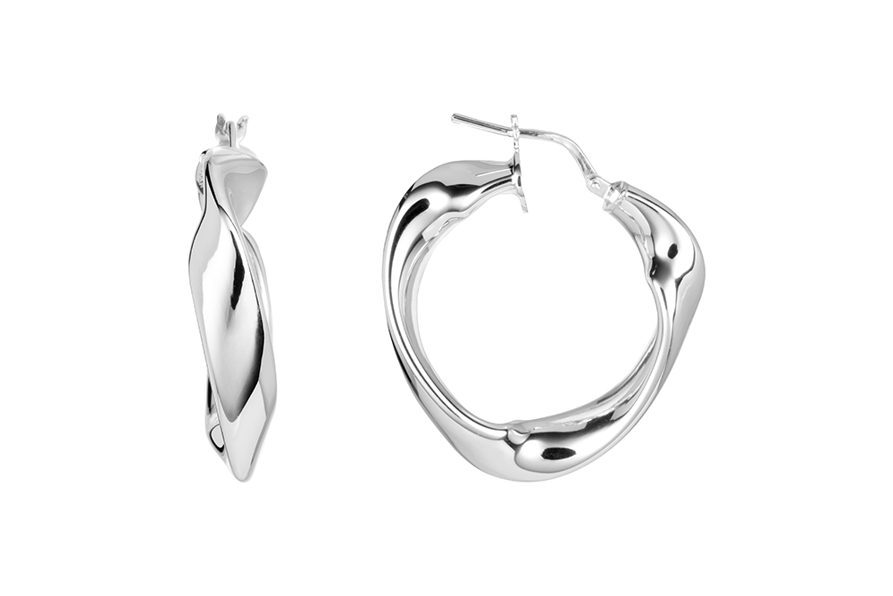 Sterling silver 3x6mm hoop earring