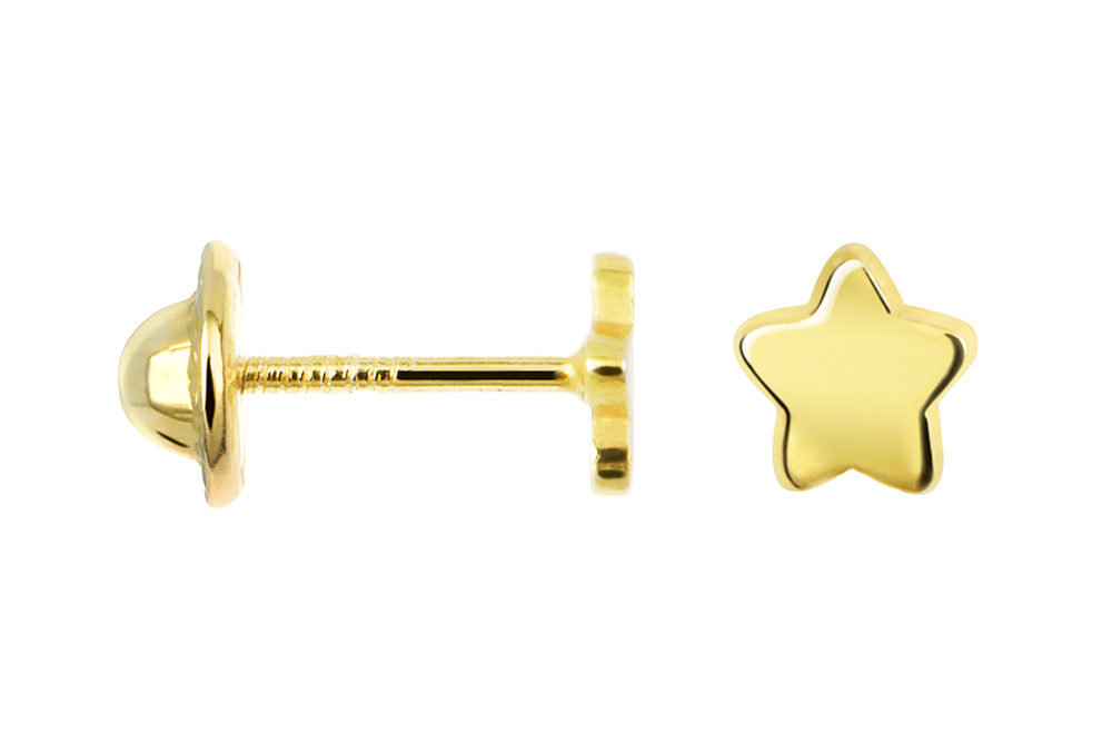 Sterling silver mini star earring