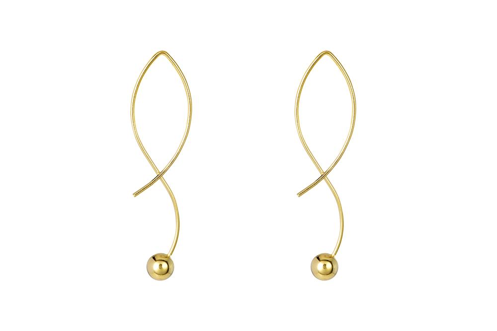 Sterling silver 6mm bead earring