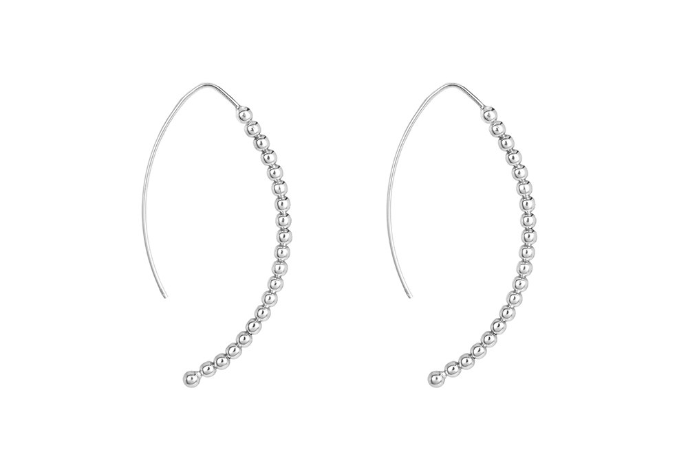 Pendiente plata 925 bolitas 3mm