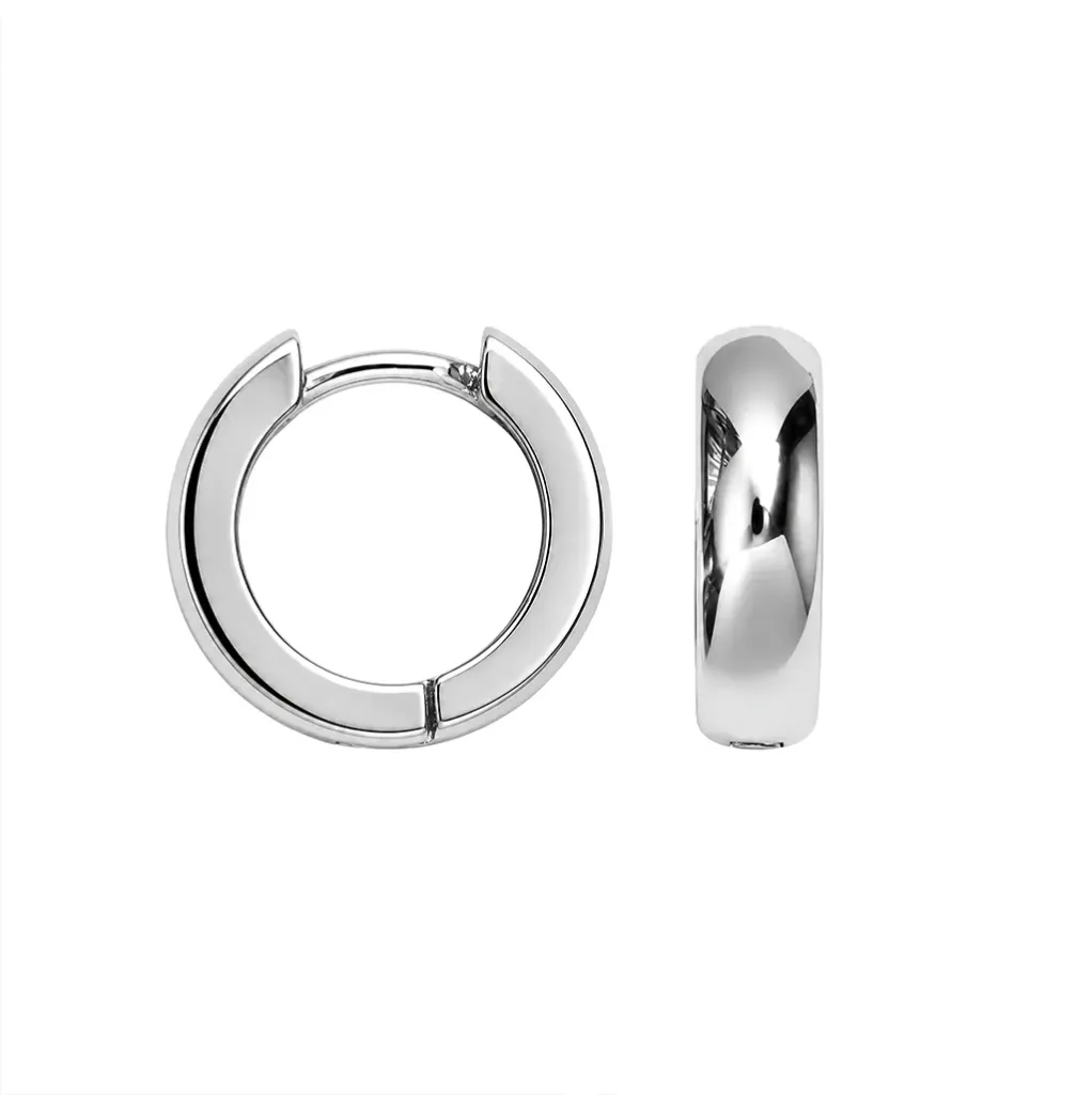 [16416ERD] Pendiente plata 925 aro 4mm x 14mm (Brillo)
