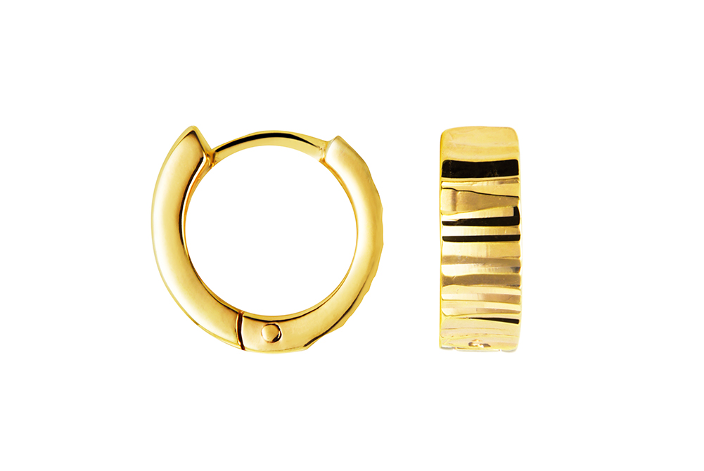 Sterling silver irregular hoop earring