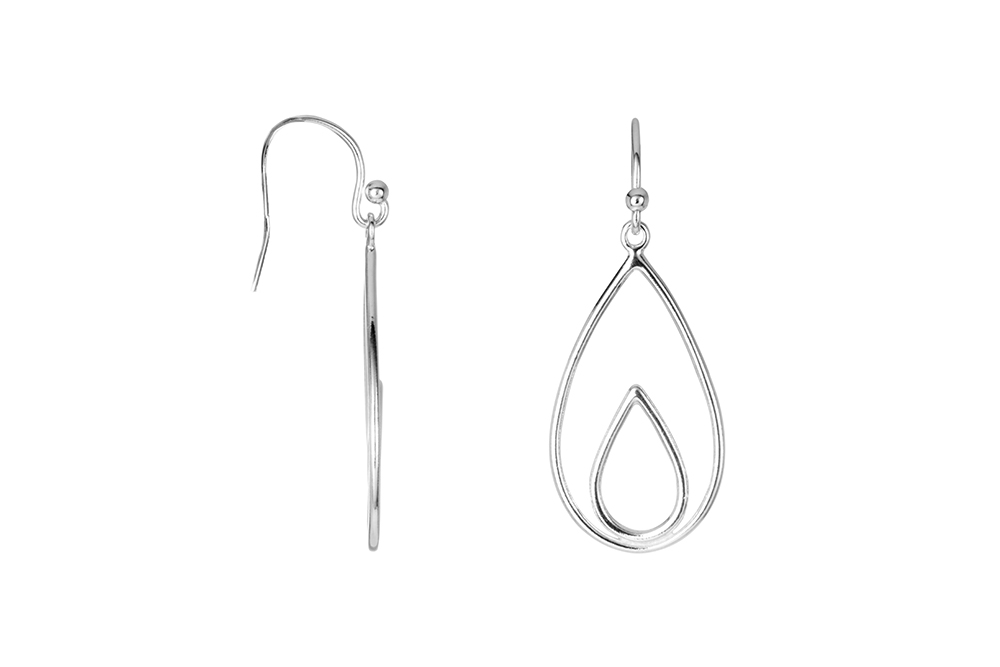 Sterling silver drop earring