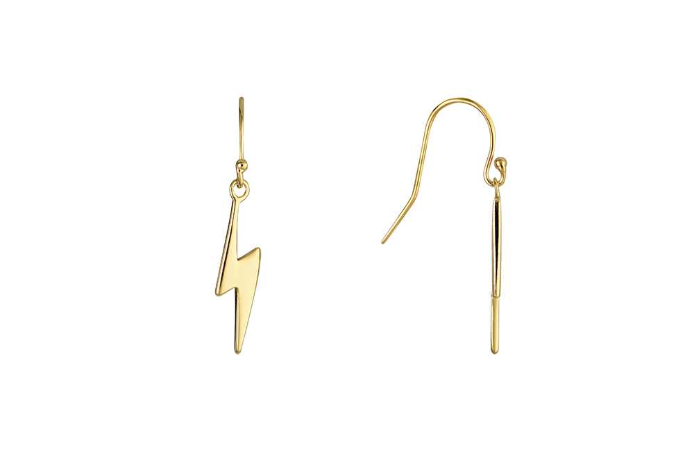 Sterling silver ray earring