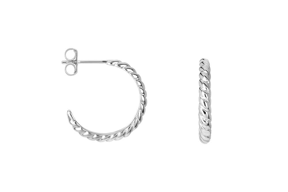 Sterling silver gallon hoop earring