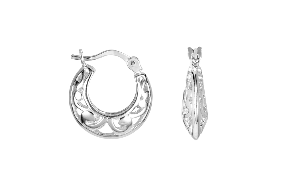 Pendiente plata 925 aro calado