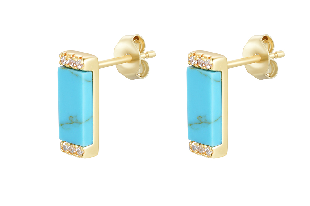 Sterling silver stones & zirconia earring