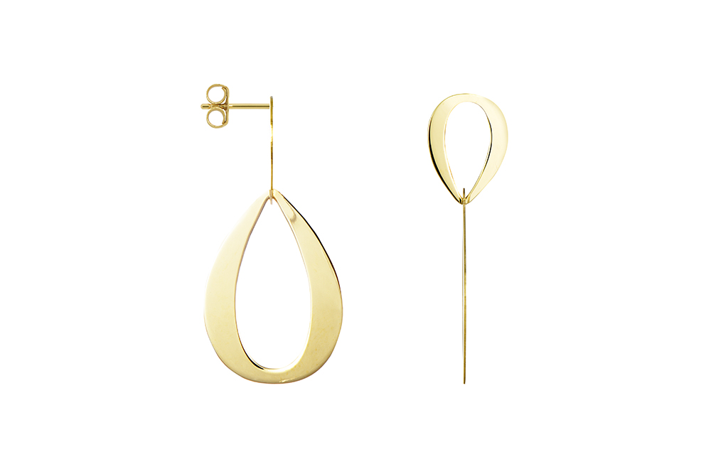 Sterling silver two drops earring