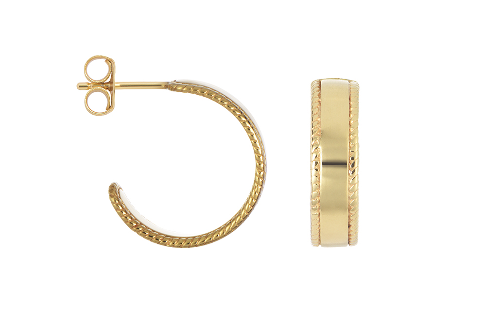 Sterling silver hoop earring