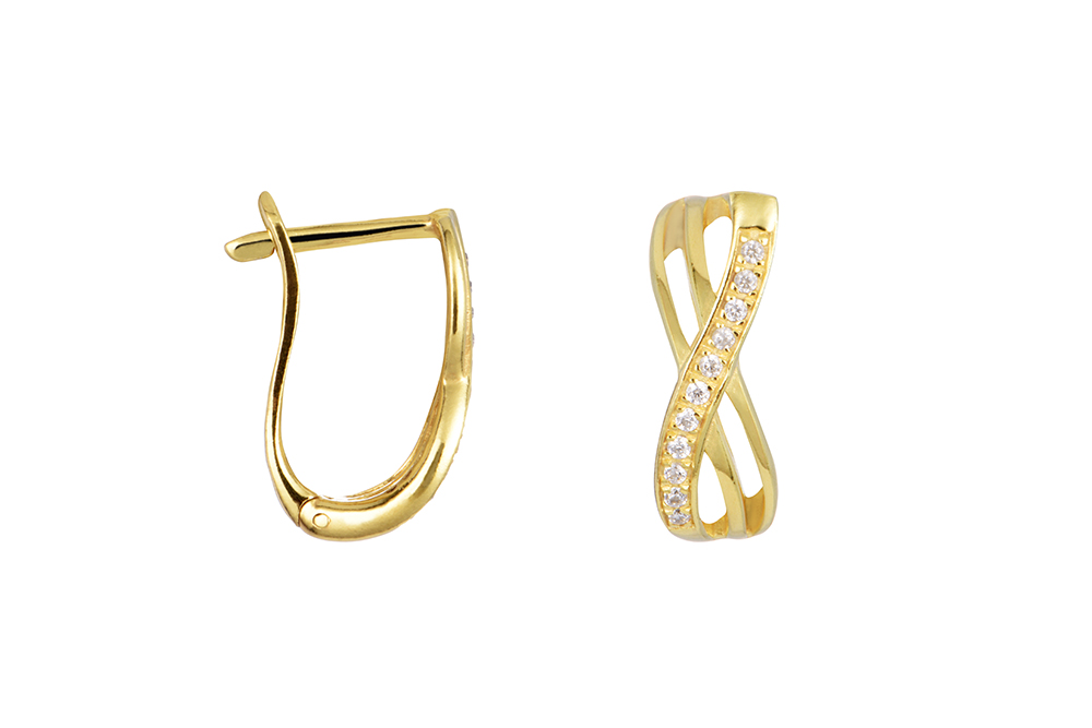 Sterling silver zirconia earring