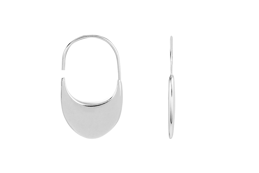 Sterling silver electroforming hoop earring