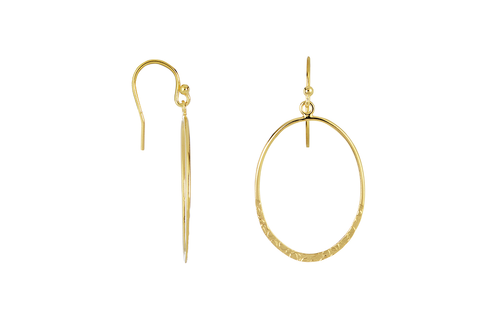 Pendiente plata 925 ovalo plano 28x22mm