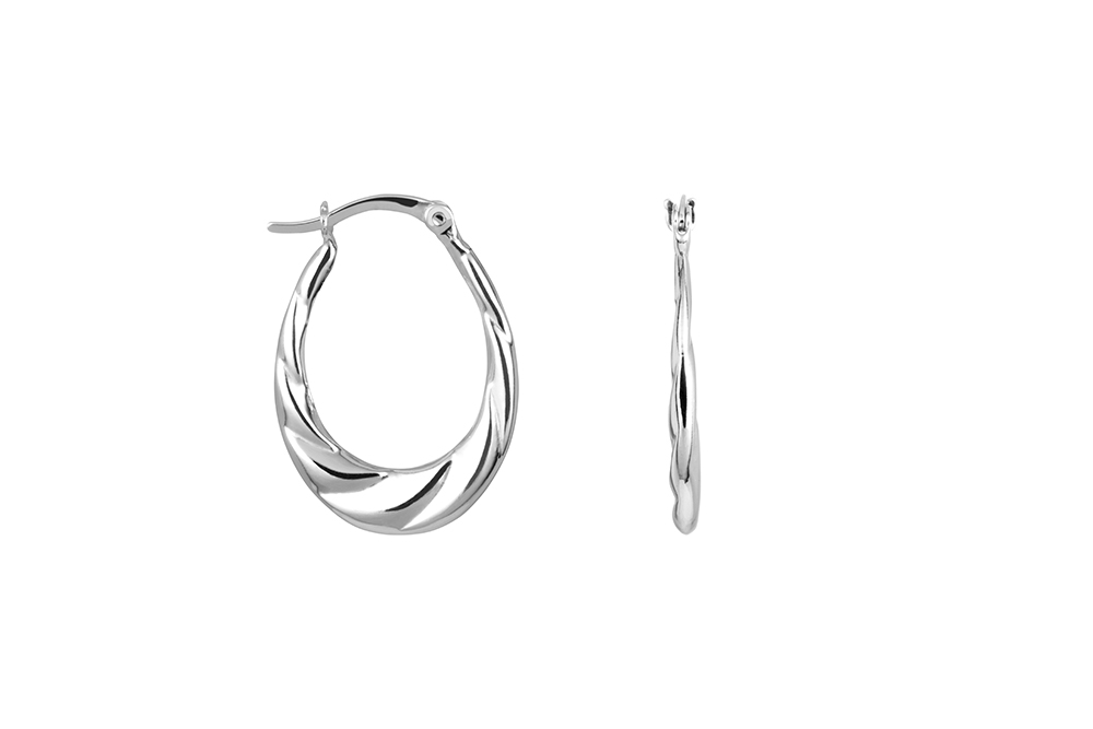 Pendiente plata 925 aro plano liviano