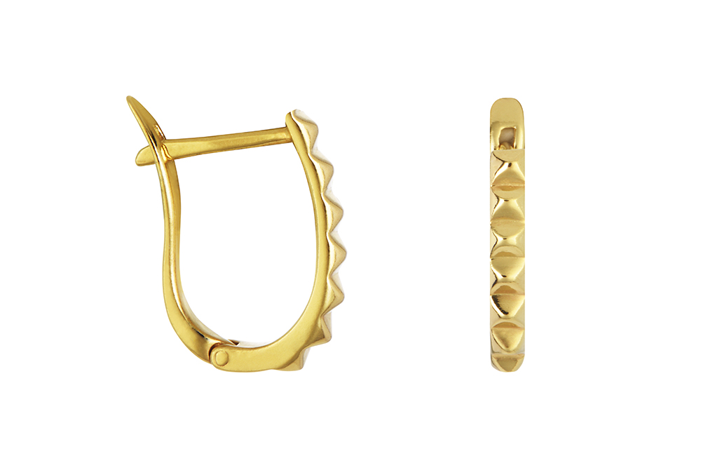 Sterling silver jagged earring