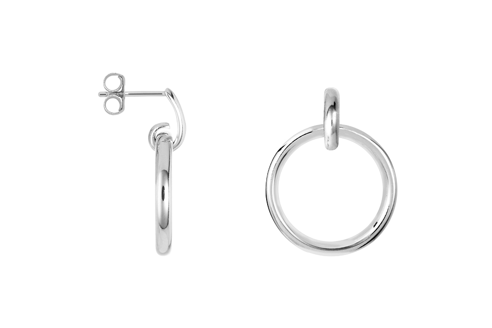 Sterling silver ring 2x15mm earring