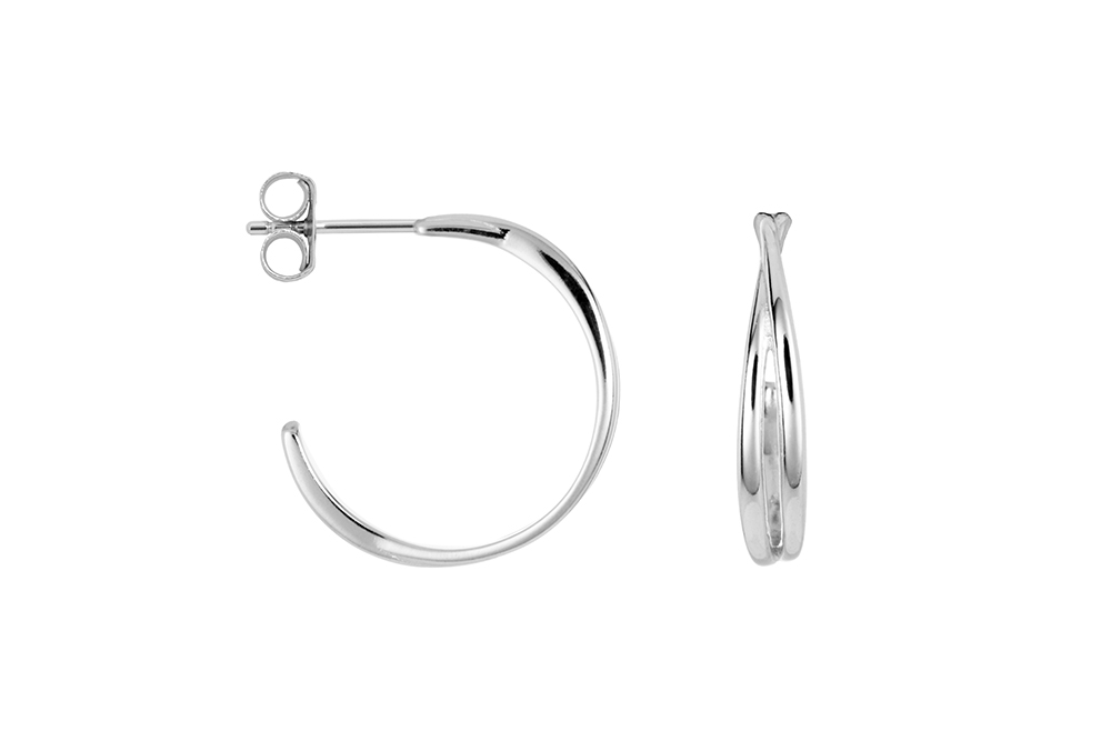Sterling silver hoop earring