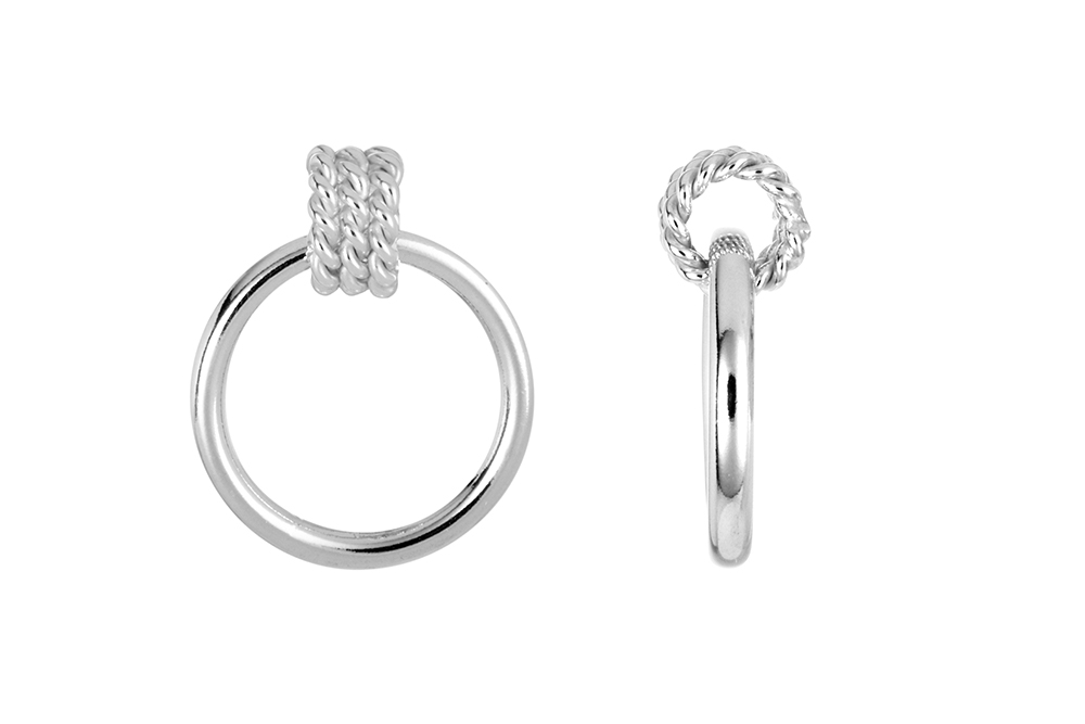 Pendiente plata 925 anilla 2x15mm