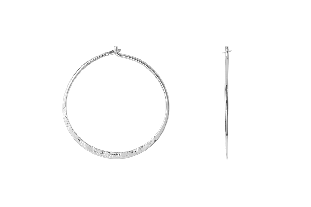 Pendiente plata 925 aro plano