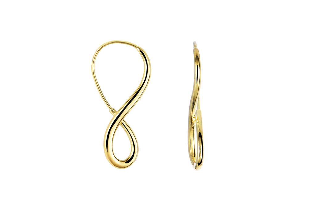 Pendiente plata 925 simbolo infinito