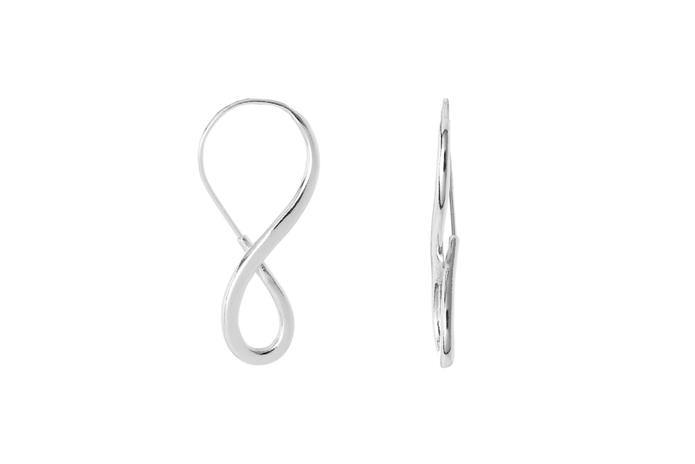 Pendiente plata 925 simbolo infinito