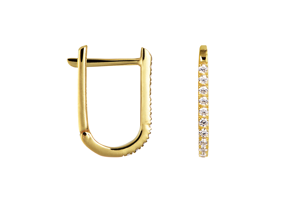 Sterling silver zirconia earring