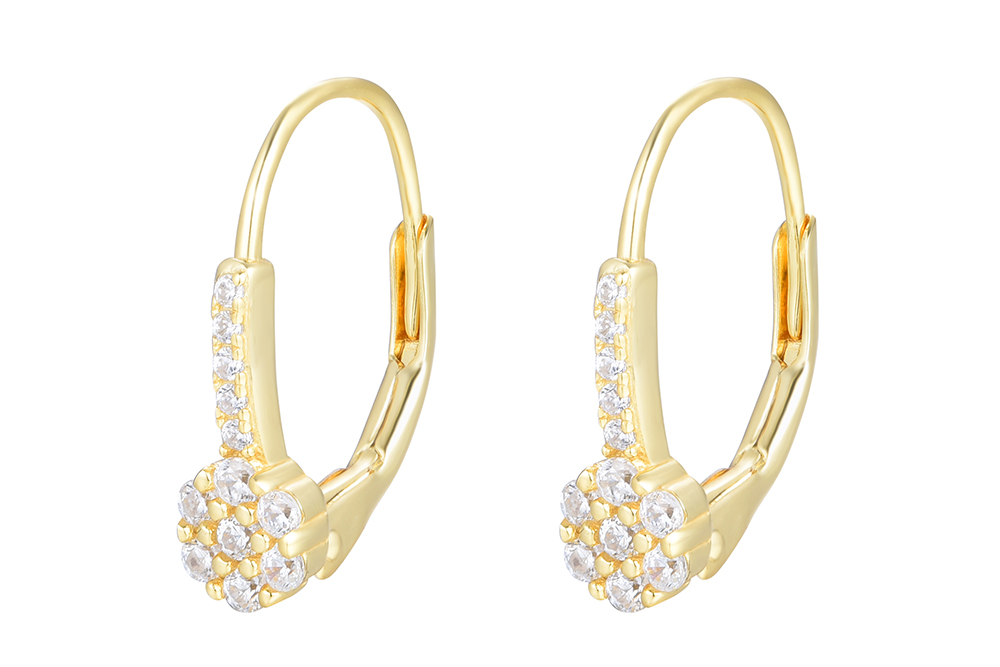 Sterling silver zirconia earring
