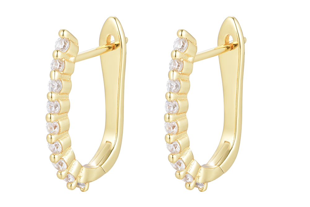 Sterling silver 2mm zirconia earring