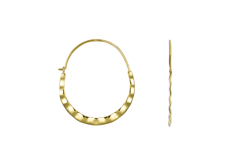 Pendiente plata 925 aro martelé