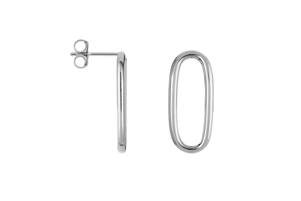 Pendiente plata 925 tubo hueco 2mm