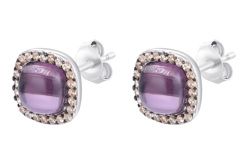 Sterling silver stones & zirconia earring