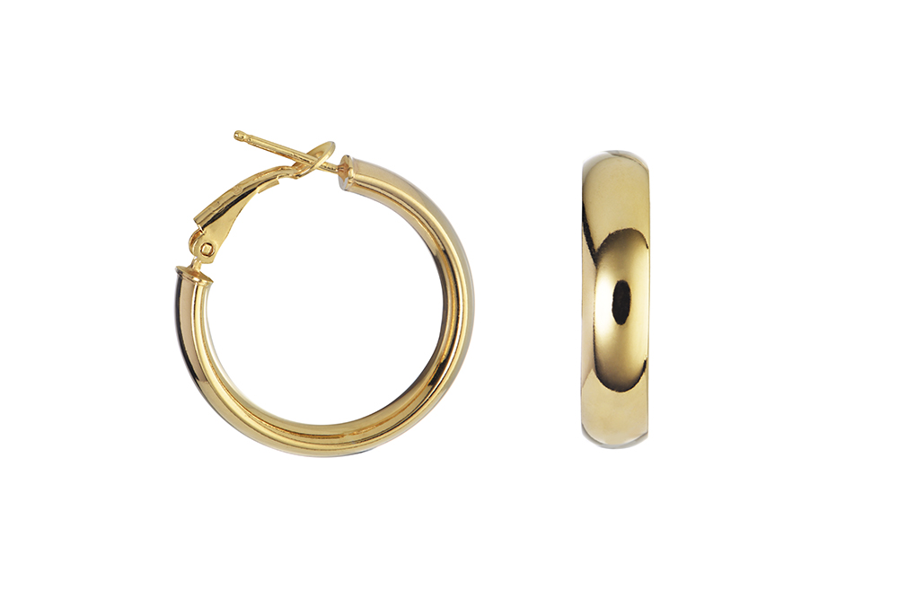 Sterling silver hoop earring