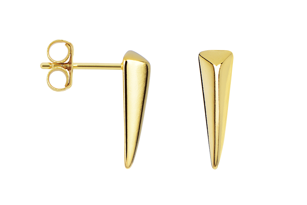 Sterling silver triangle earring