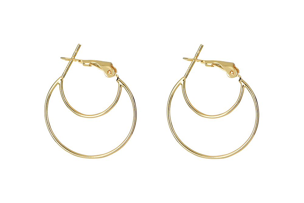 Pendiente plata 925 aro luna