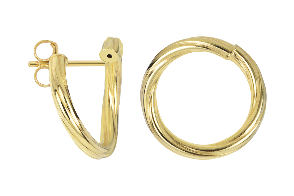 Sterling silver gallon hoop earring