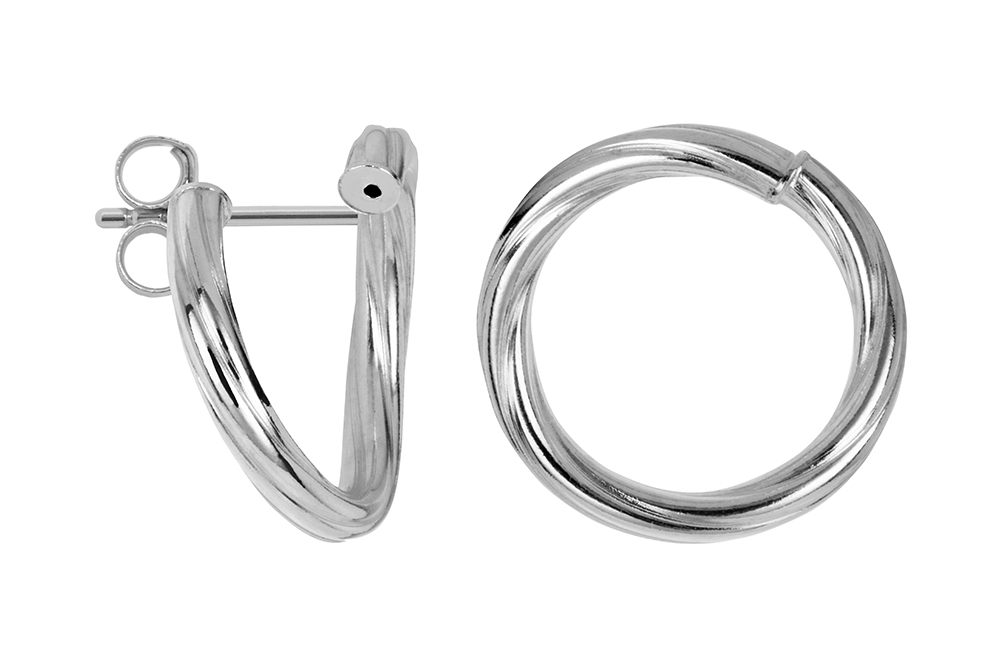 Sterling silver gallon hoop earring