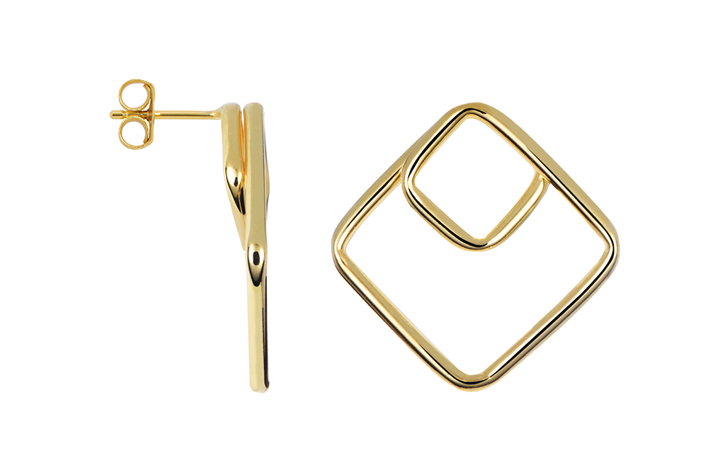 Sterling silver squares earring