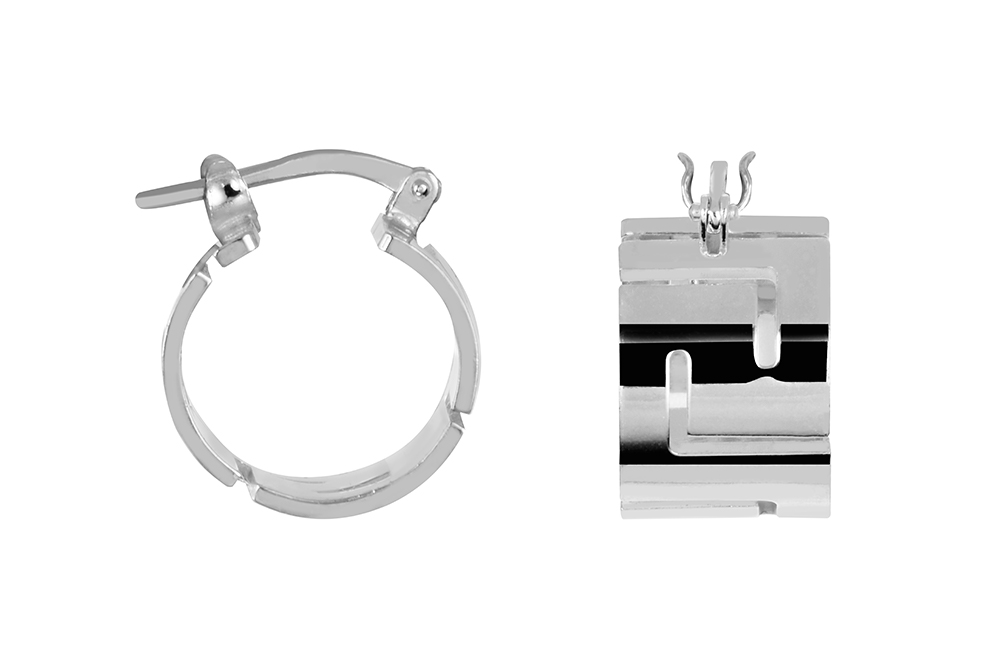 Sterling silver hoop earring