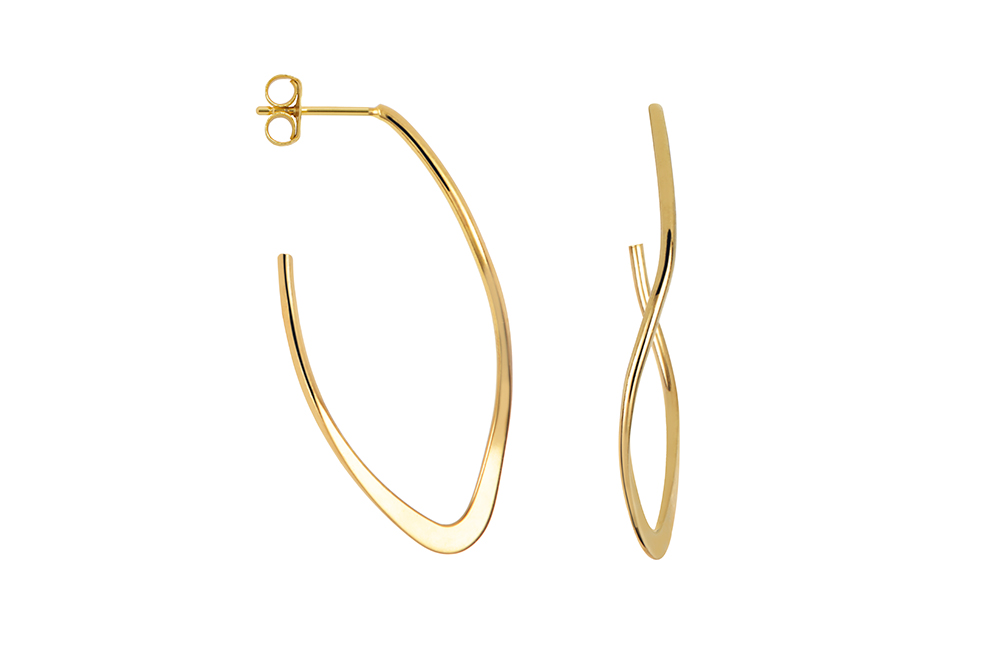 Sterling silver open oval earring