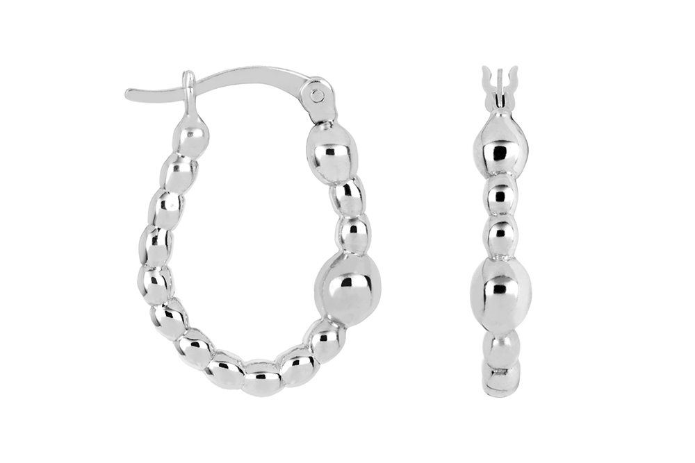 Pendiente plata 925 bolitas