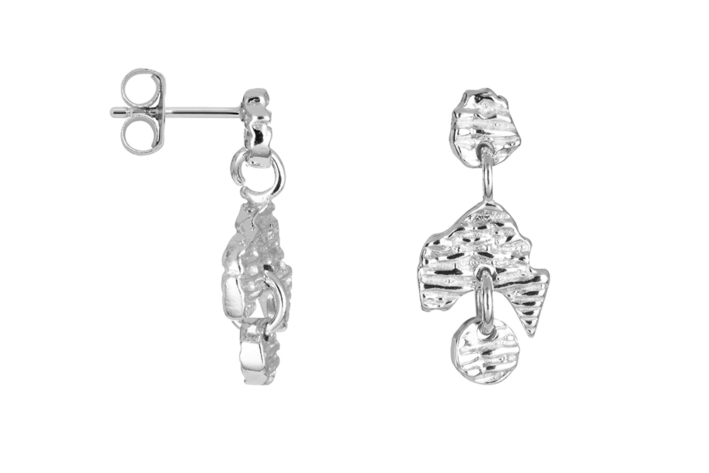 Pendiente plata 925 tres piezas