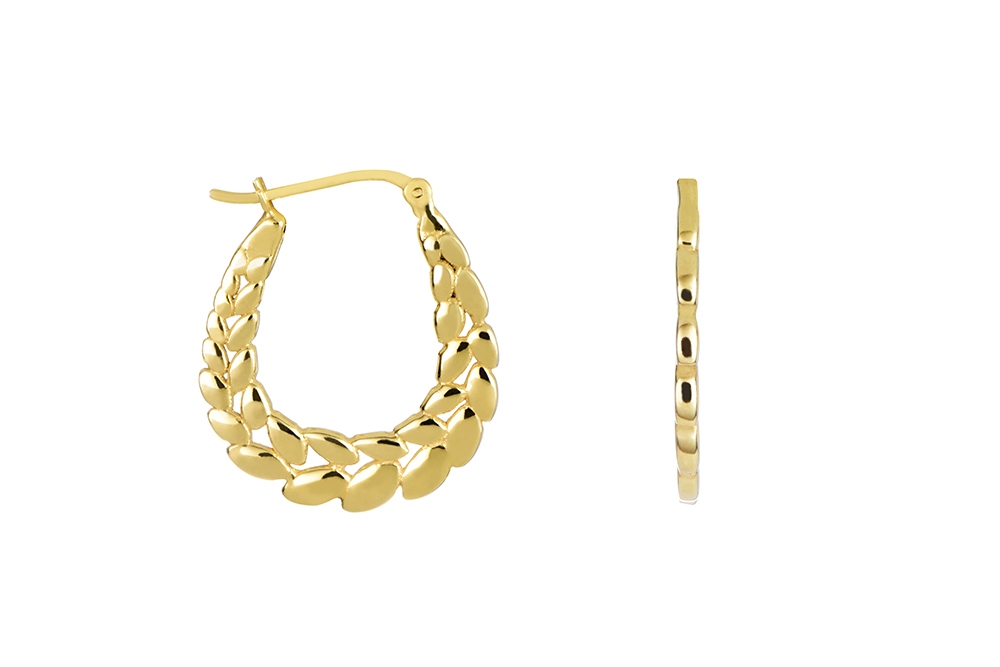 Sterling silver braid earring