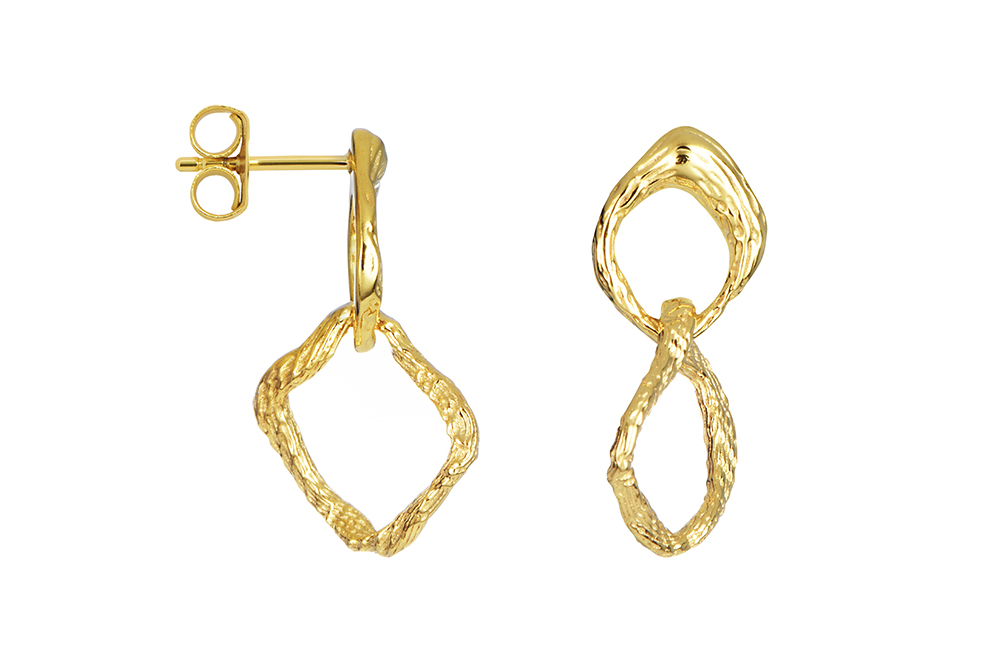 Sterling silver irregular earring