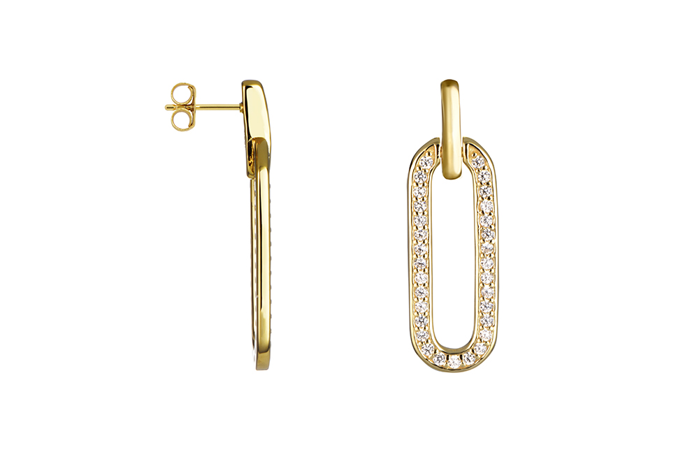 Sterling silver zirconia earring