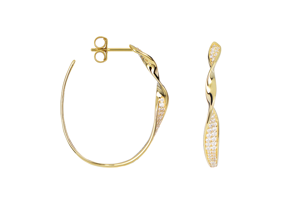 Sterling silver zirconia earring