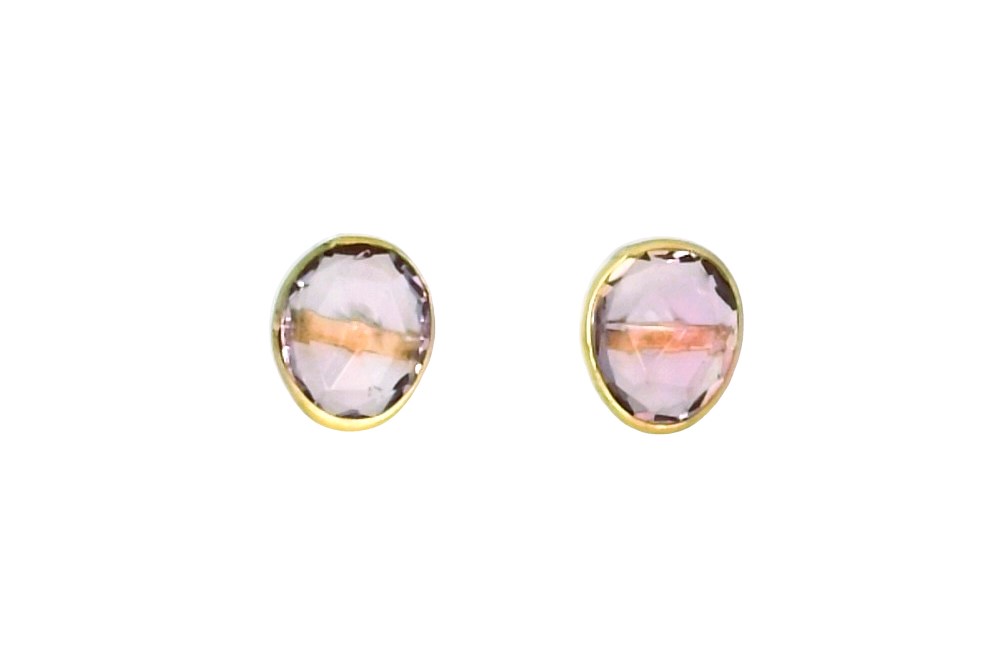 Sterling silver semiprecious stone earring