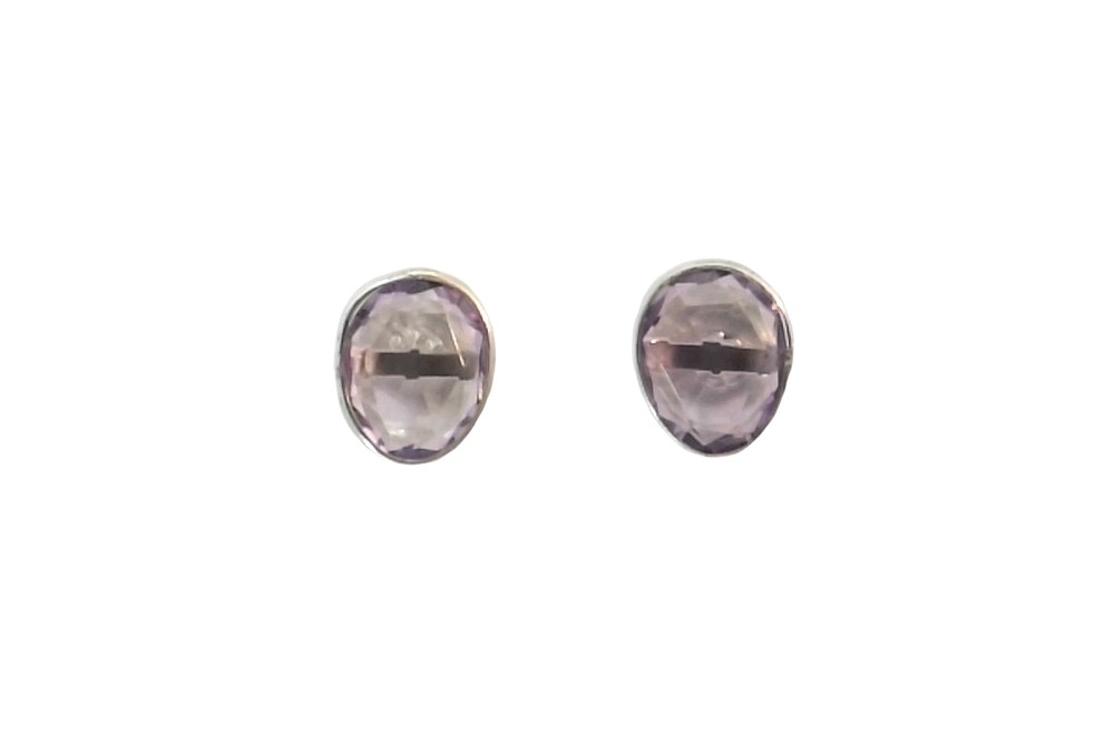 Sterling silver semiprecious stone earring