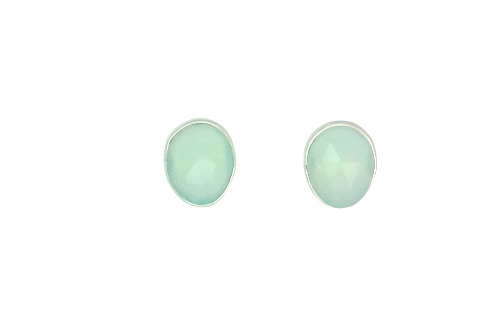 Sterling silver semiprecious stone earring