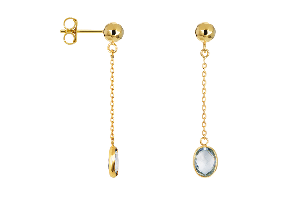 Sterling silver semi precious stone earring